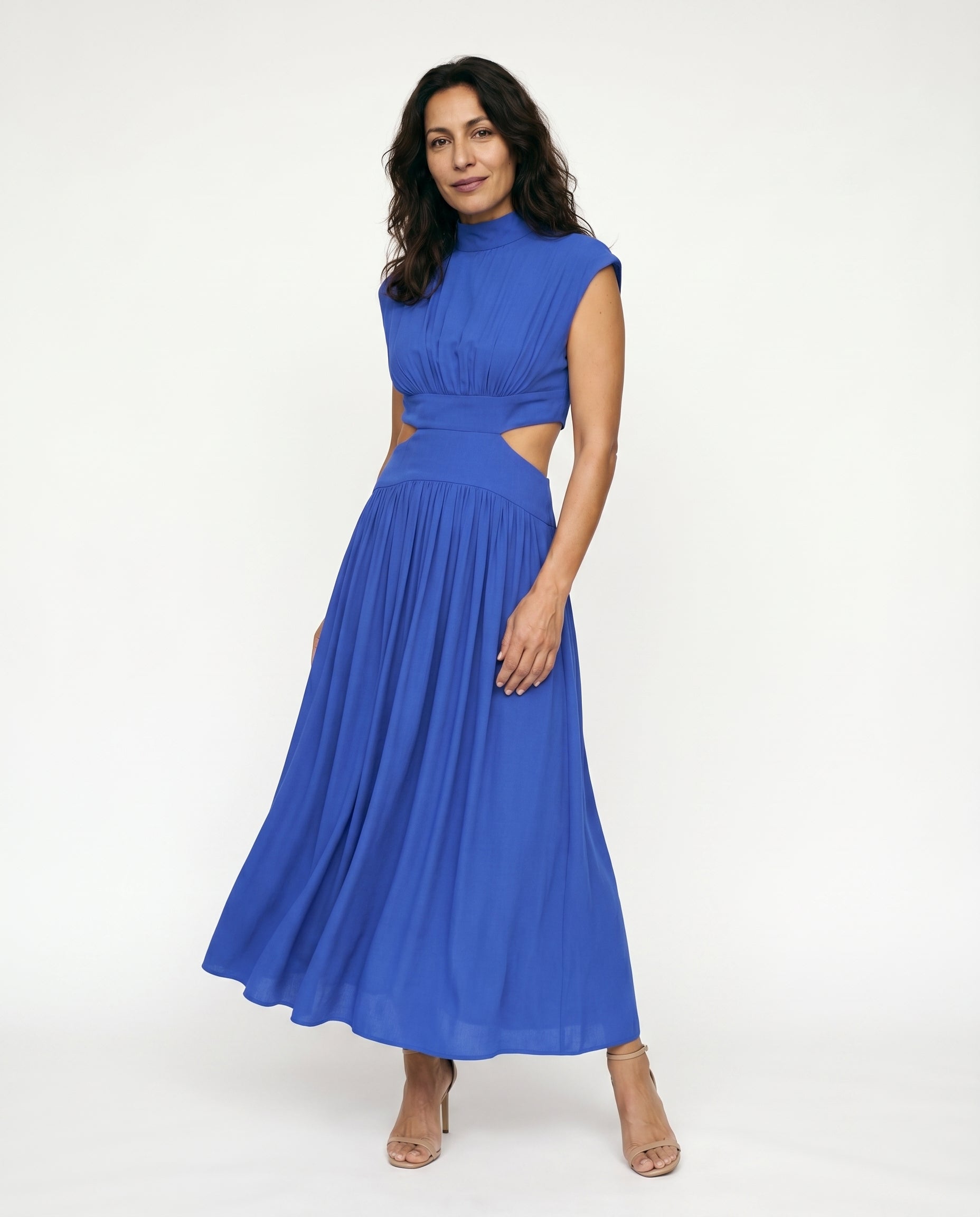 Ella | Cutout Waist High Neck Maxi Dress oaklynwear
