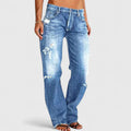 Sadie | Distressed Straight Leg Jeans oaklynwear