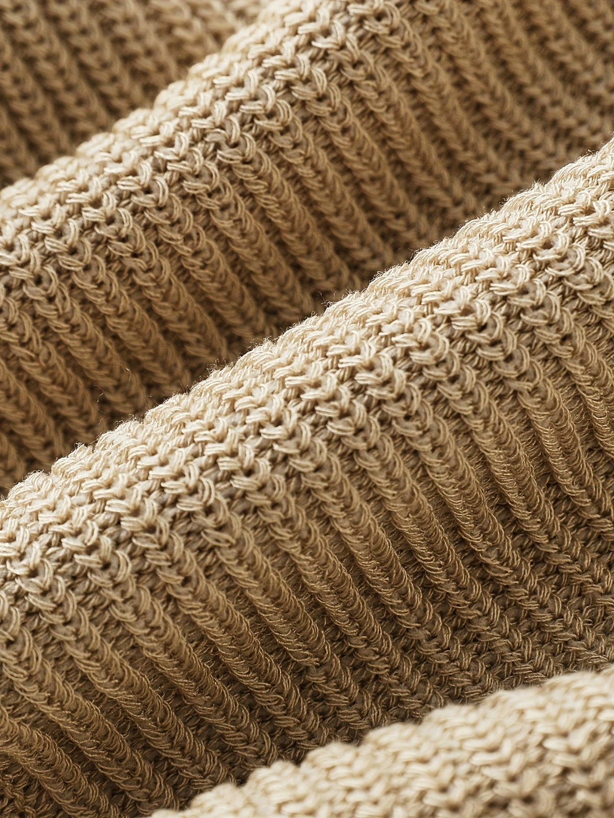 Women's beige open knit sweater with boat neckline and elbow-length dolman sleeves - view 4