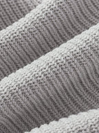 Women's beige open knit sweater with boat neckline and elbow-length dolman sleeves - view 43