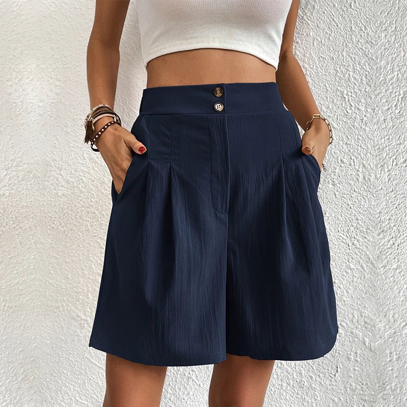 Claudia | High-Waisted Wide-Leg Shorts oaklynwear