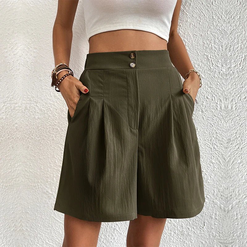 Claudia | High-Waisted Wide-Leg Shorts oaklynwear