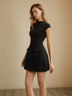 Reya™ | Women's Cap Sleeve Mini Dress – Elegant Short Dress for Summer & Special Occasions oaklynwear