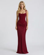Cerene | Corset Lace-Up Maxi Dress oaklynwear