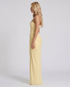 Cyrana Ruched Maxi Dress - Yellow oaklynwear