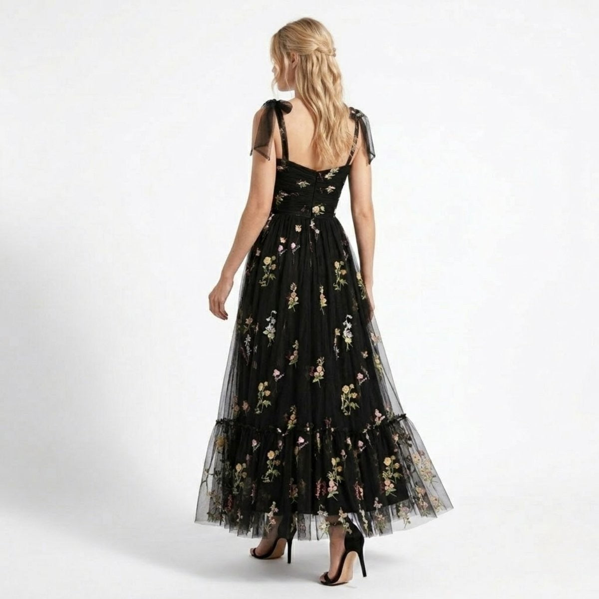 Kensington | Embroidered Tulle Maxi Gown oaklynwear