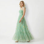 Kensington | Embroidered Tulle Maxi Gown oaklynwear
