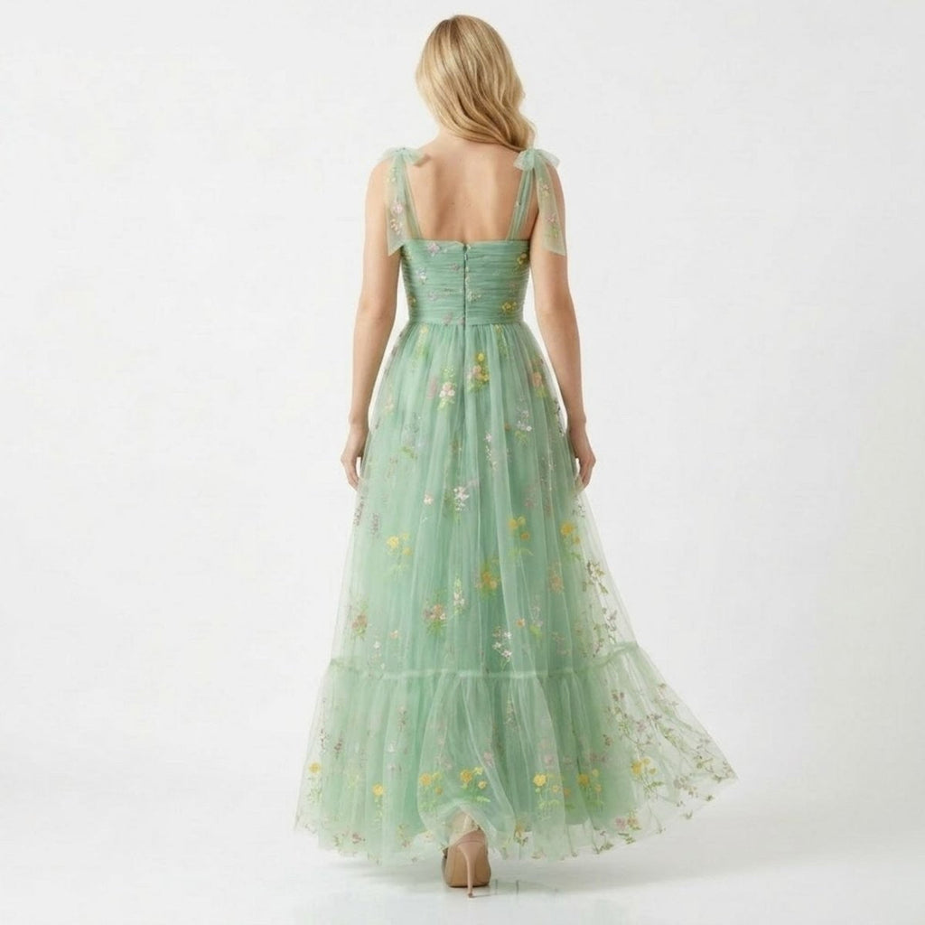 Kensington | Embroidered Tulle Maxi Gown oaklynwear