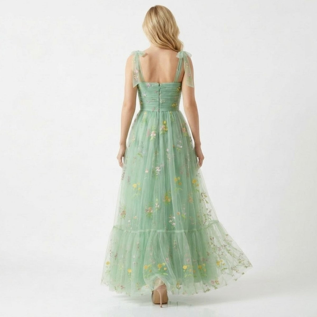 Kensington | Embroidered Tulle Maxi Gown oaklynwear