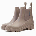 Women's lug sole chelsea boots with elastic side panels and matte finish - view 2