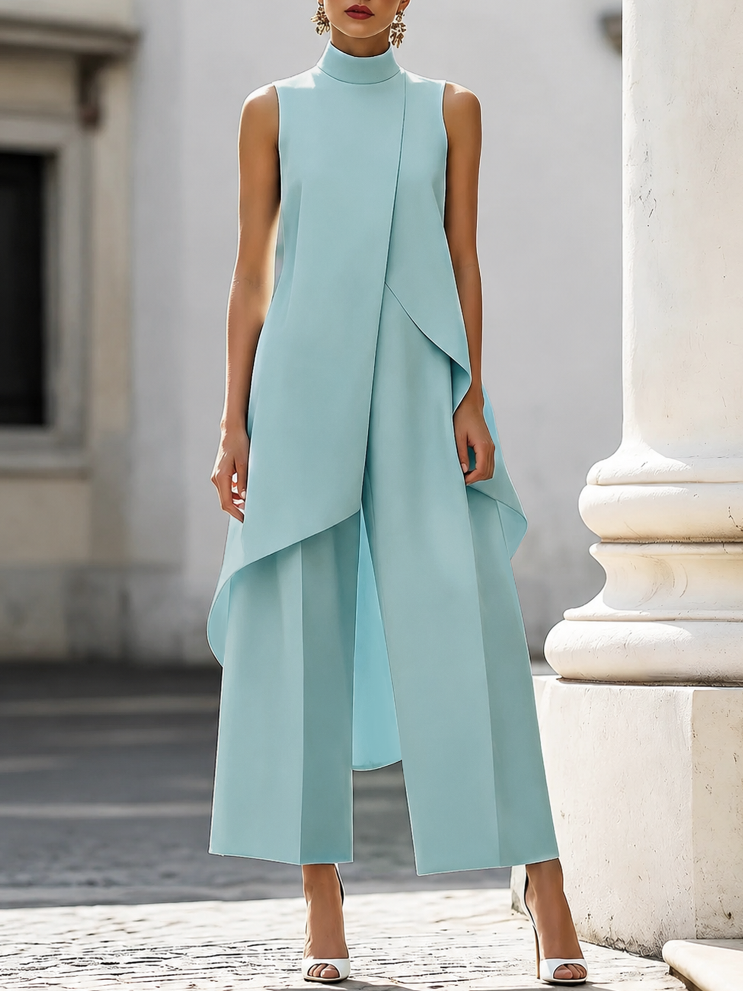 Harlow | Asymmetric Top Wide-Leg Pants Set oaklynwear