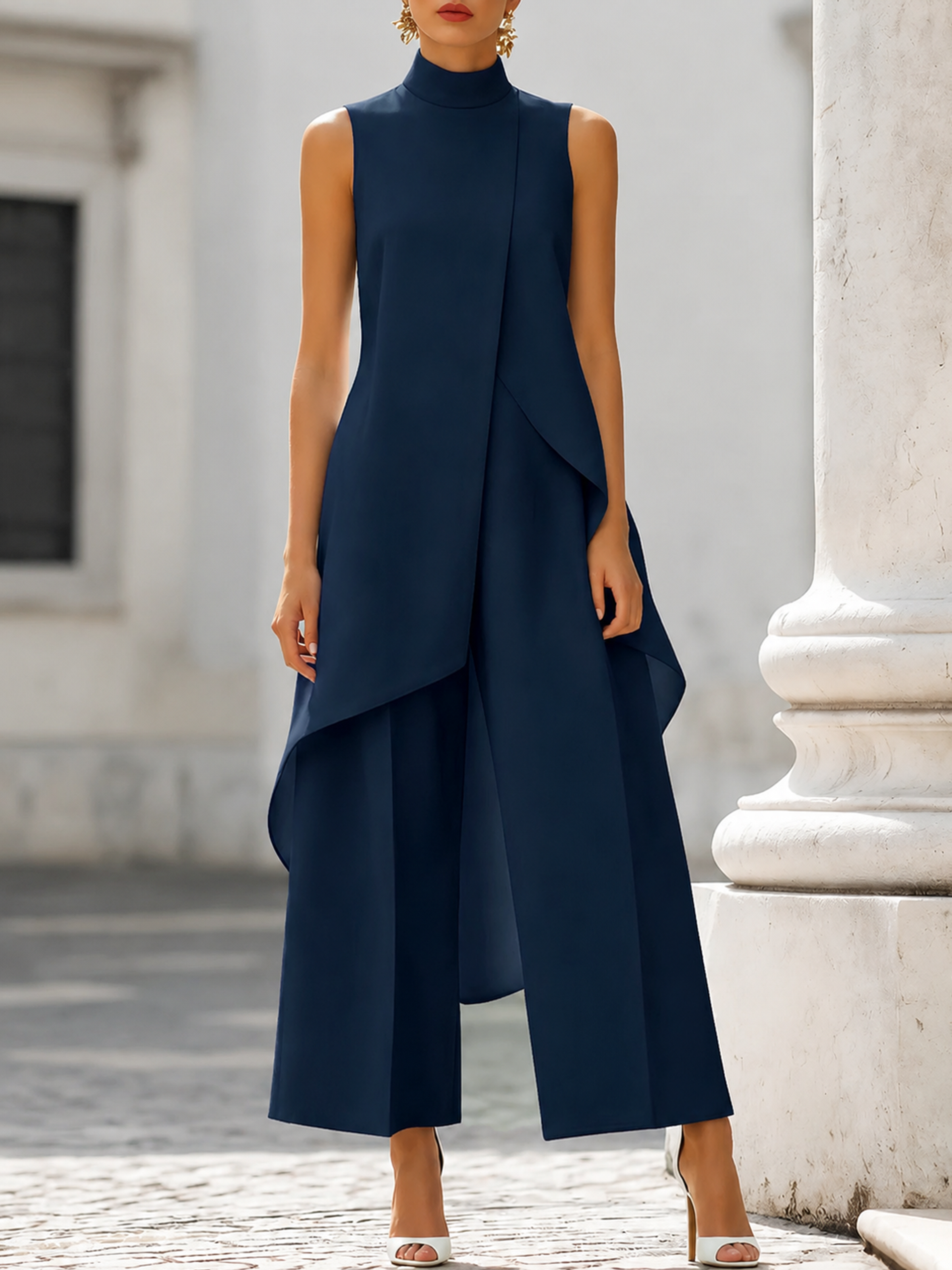 Harlow | Asymmetric Top Wide-Leg Pants Set oaklynwear