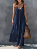 Odette | Boho Patchwork Linen Maxi Dress oaklynwear