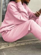 Matching gray half zip pullover and joggers sweat set - view 9