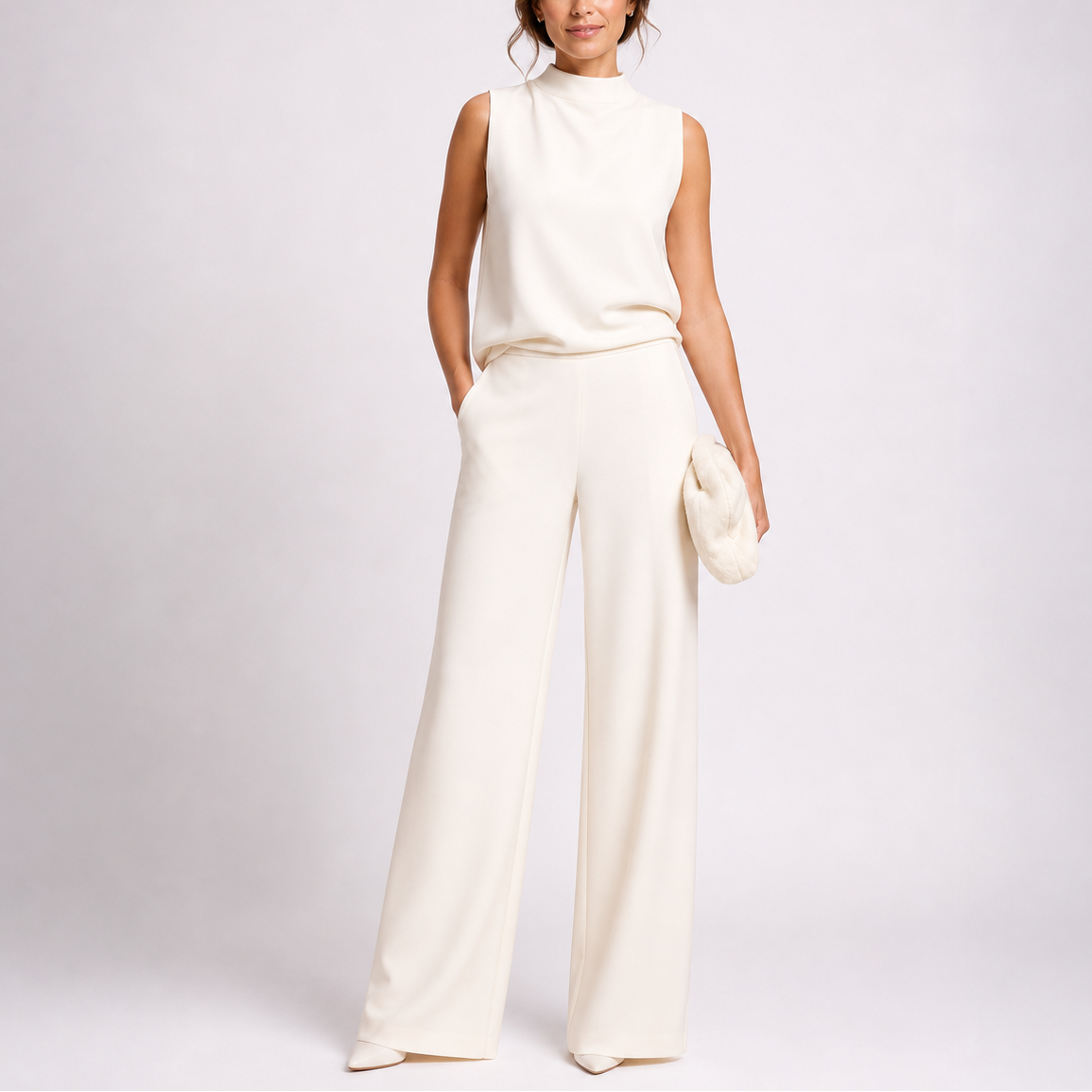 Larkin | High Neck Wide-Leg Sleeveless Jumpsuit oaklynwear