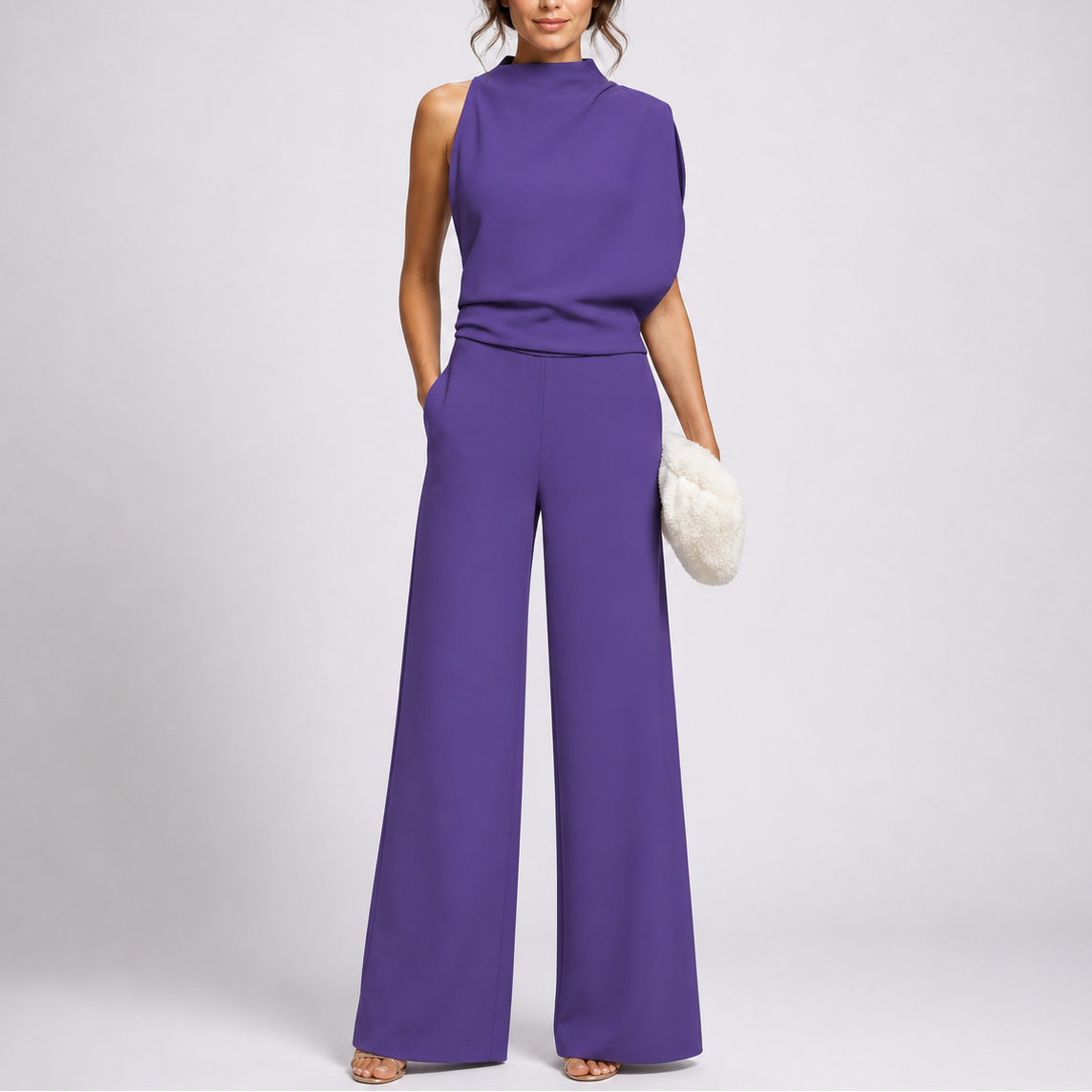 Larkin | High Neck Wide-Leg Sleeveless Jumpsuit oaklynwear