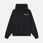 Oversized graphic fleece hoodie with yellow back print and kangaroo pocket - view 8