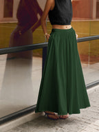 Celeste | Pleated Maxi Skirt with Pockets oaklynwear