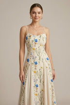 Jade | Floral Sweetheart A-Line Maxi Dress oaklynwear