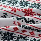 Matching family Christmas pajamas in red, green and cream Fair Isle reindeer print - view 14