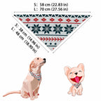 Matching family Christmas pajamas in red, green and cream Fair Isle reindeer print - view 7