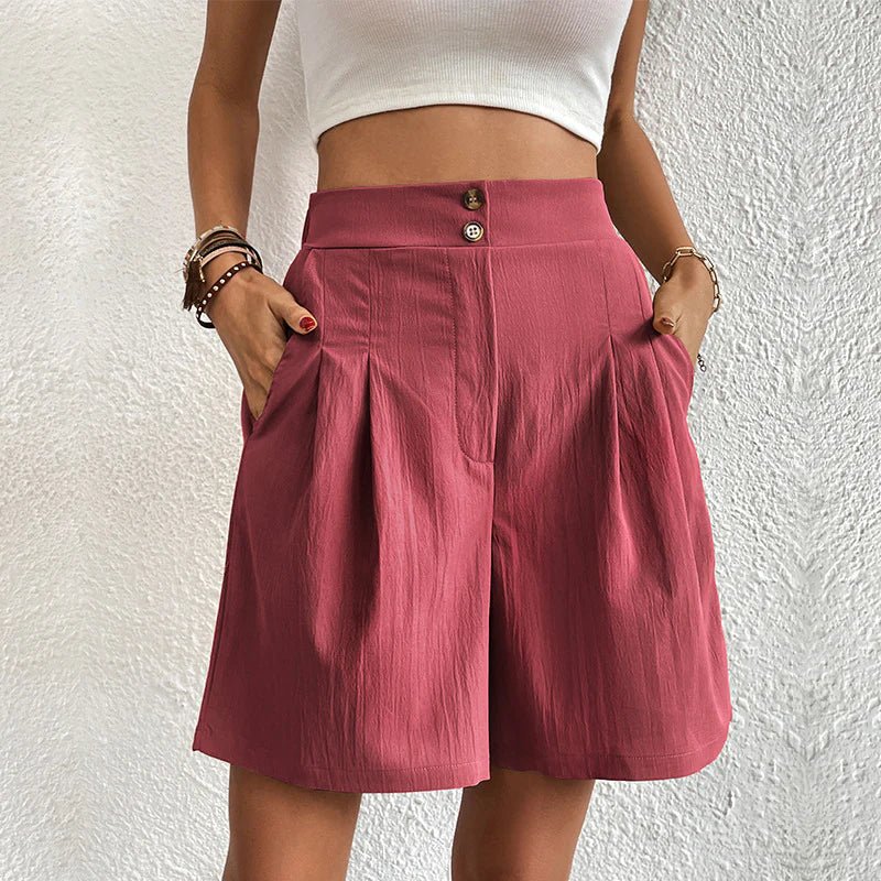 Claudia | High-Waisted Wide-Leg Shorts oaklynwear