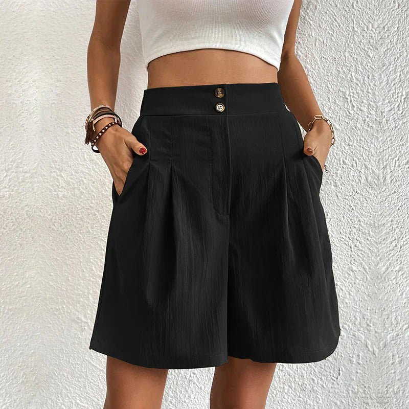 Claudia | High-Waisted Wide-Leg Shorts oaklynwear