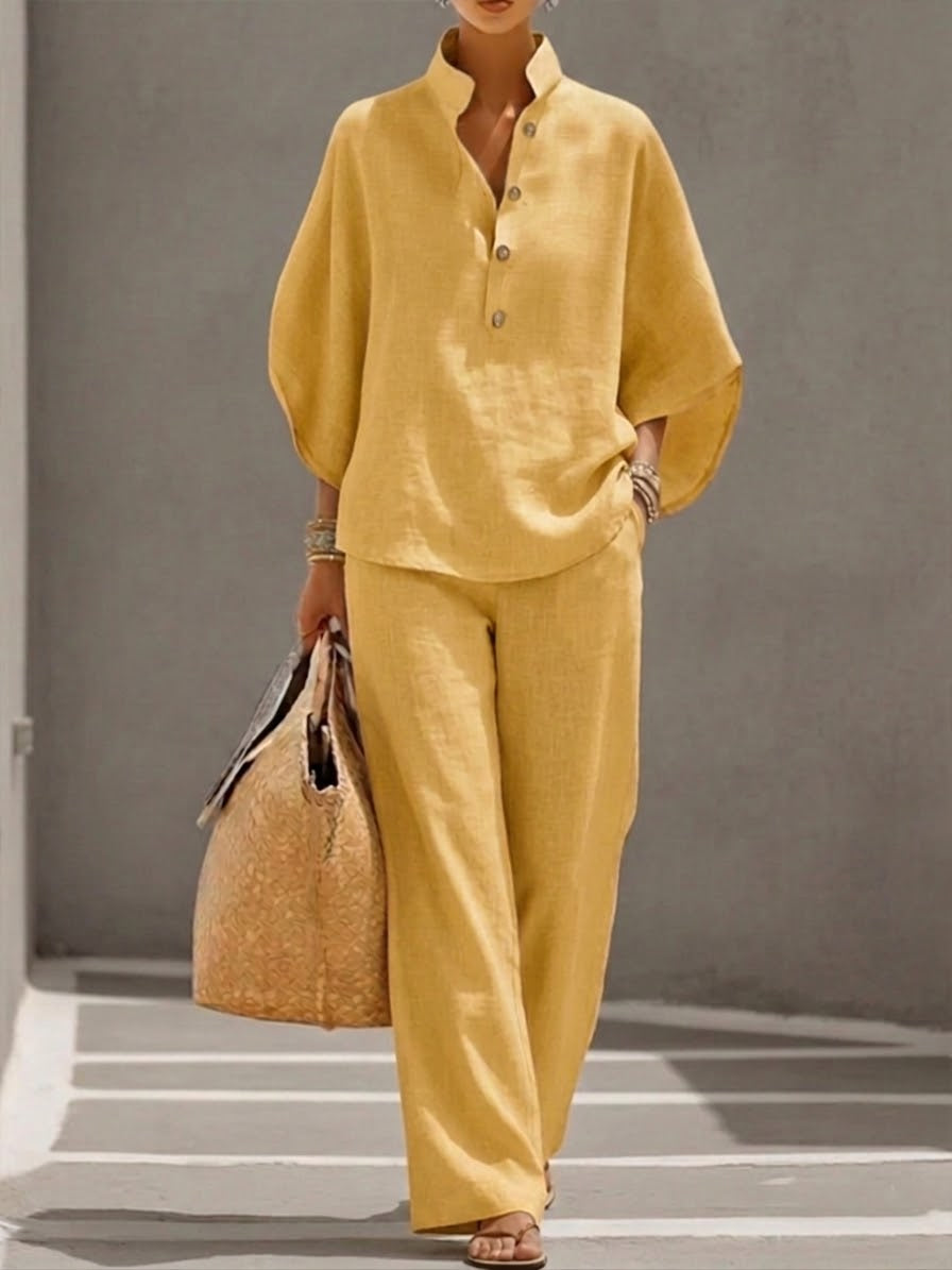 Nadia | Batwing Top Wide Leg Pants Set oaklynwear