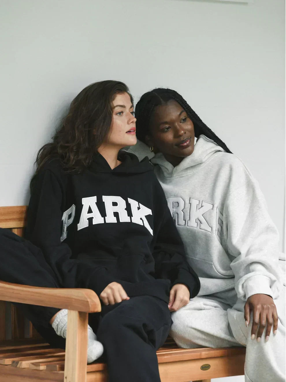 Women's oversized collegiate sweatshirt with mock neck and arched varsity letter graphic - view 15