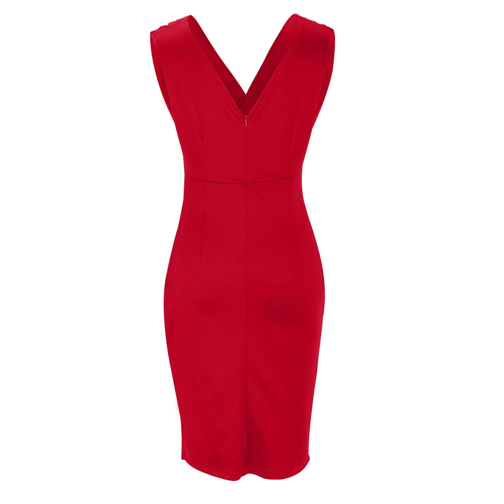Rosalina | Women's Sleeveless V-Neck Bodycon Dress oaklynwear