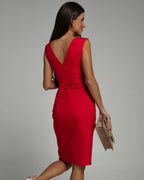Rosalina | Women's Sleeveless V-Neck Bodycon Dress oaklynwear