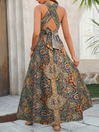 Rosalinda | Paisley Halter Neck Maxi Dress oaklynwear