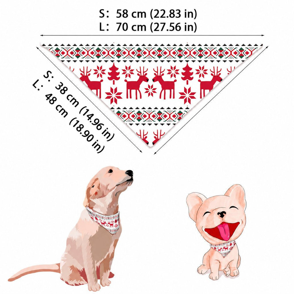 Matching family Christmas pajamas with red reindeer Fair Isle print and red ribbed cuffs - view 10