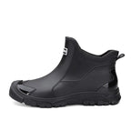 Women's slip-on Chelsea rain ankle boots with glossy toe cap and lug sole - view 5