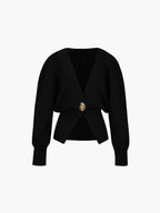 Emery | Deep V-Neck Button Front Knit Cardigan, Slim Fit Everyday Layer oaklynwear