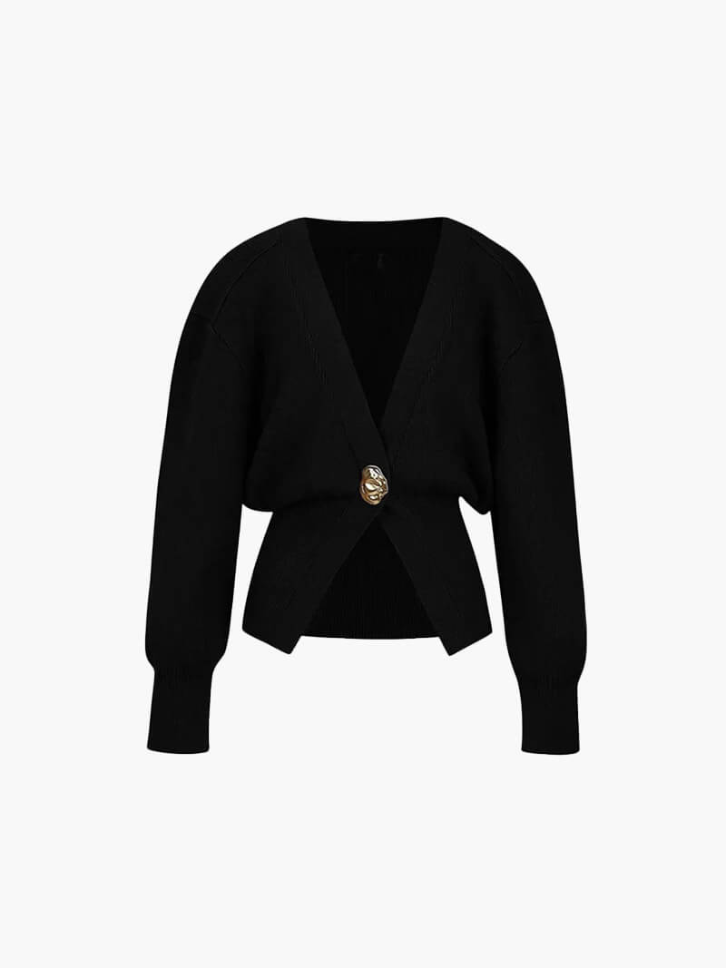 Emery | Deep V-Neck Button Front Knit Cardigan, Slim Fit Everyday Layer oaklynwear