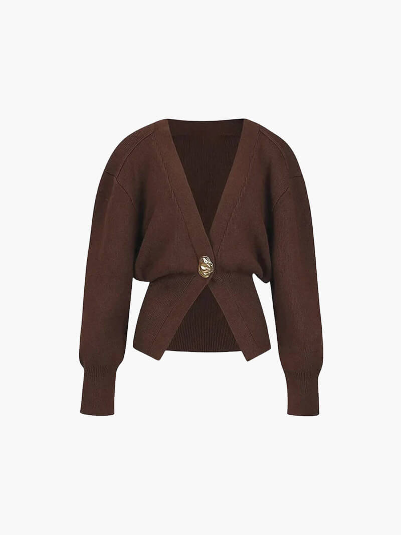 Emery | Deep V-Neck Button Front Knit Cardigan, Slim Fit Everyday Layer oaklynwear