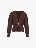 Emery | Deep V-Neck Button Front Knit Cardigan, Slim Fit Everyday Layer oaklynwear