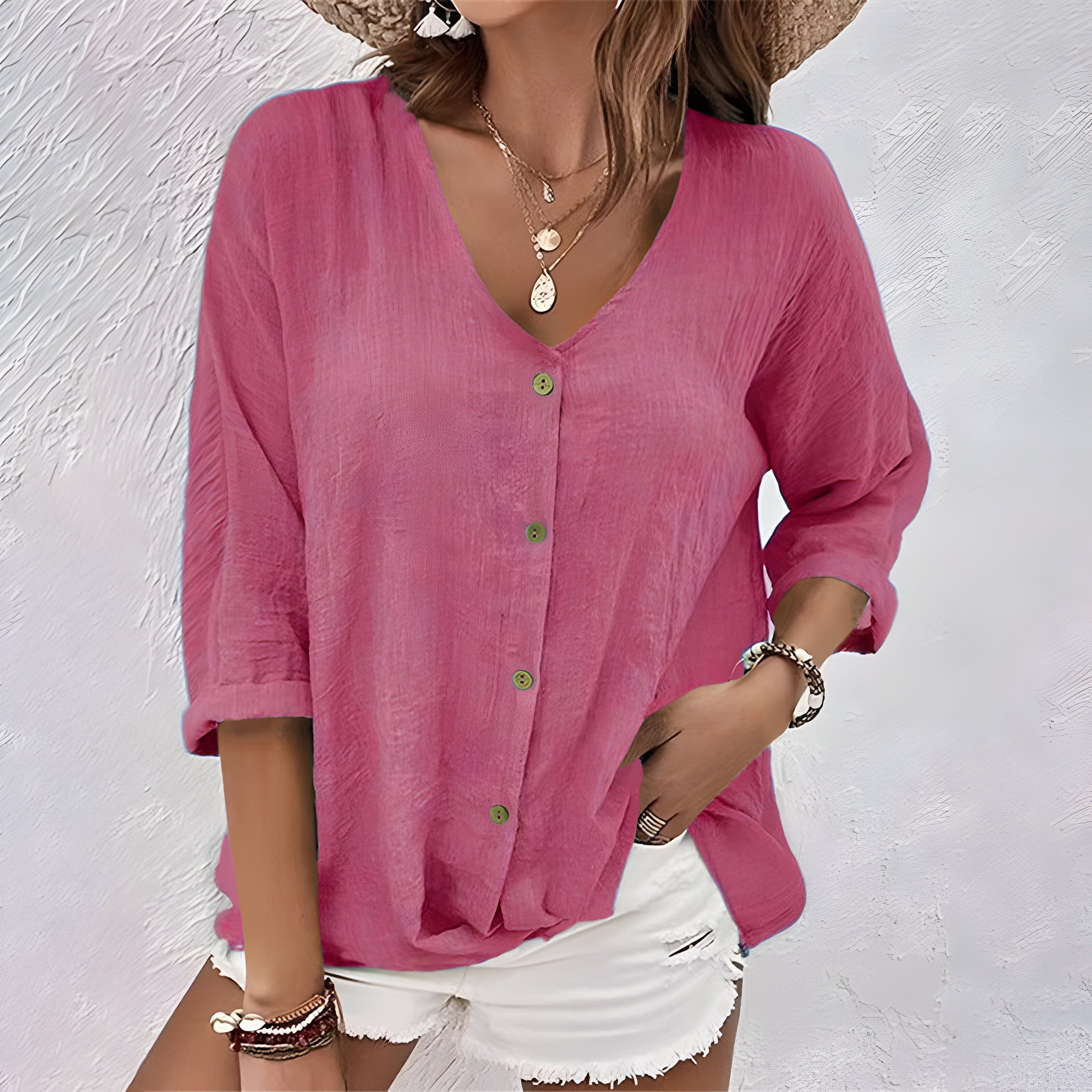 Giana | Relaxed Button-Up Blouse oaklynwear
