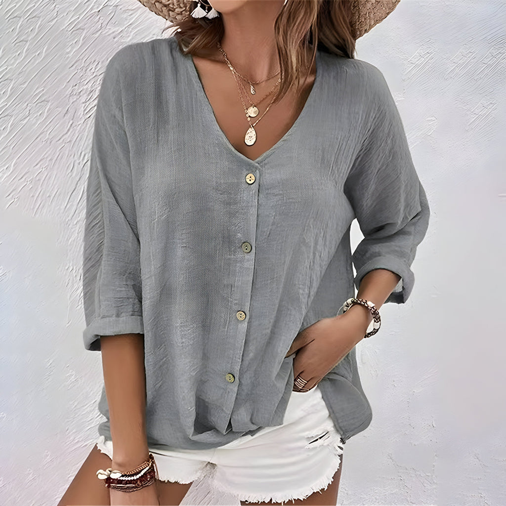 Giana | Relaxed Button-Up Blouse oaklynwear