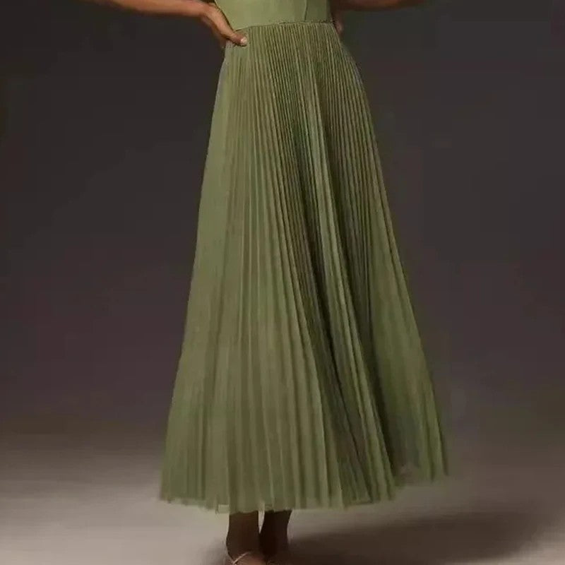 Verona Pleated Suspender Dress oaklynwear