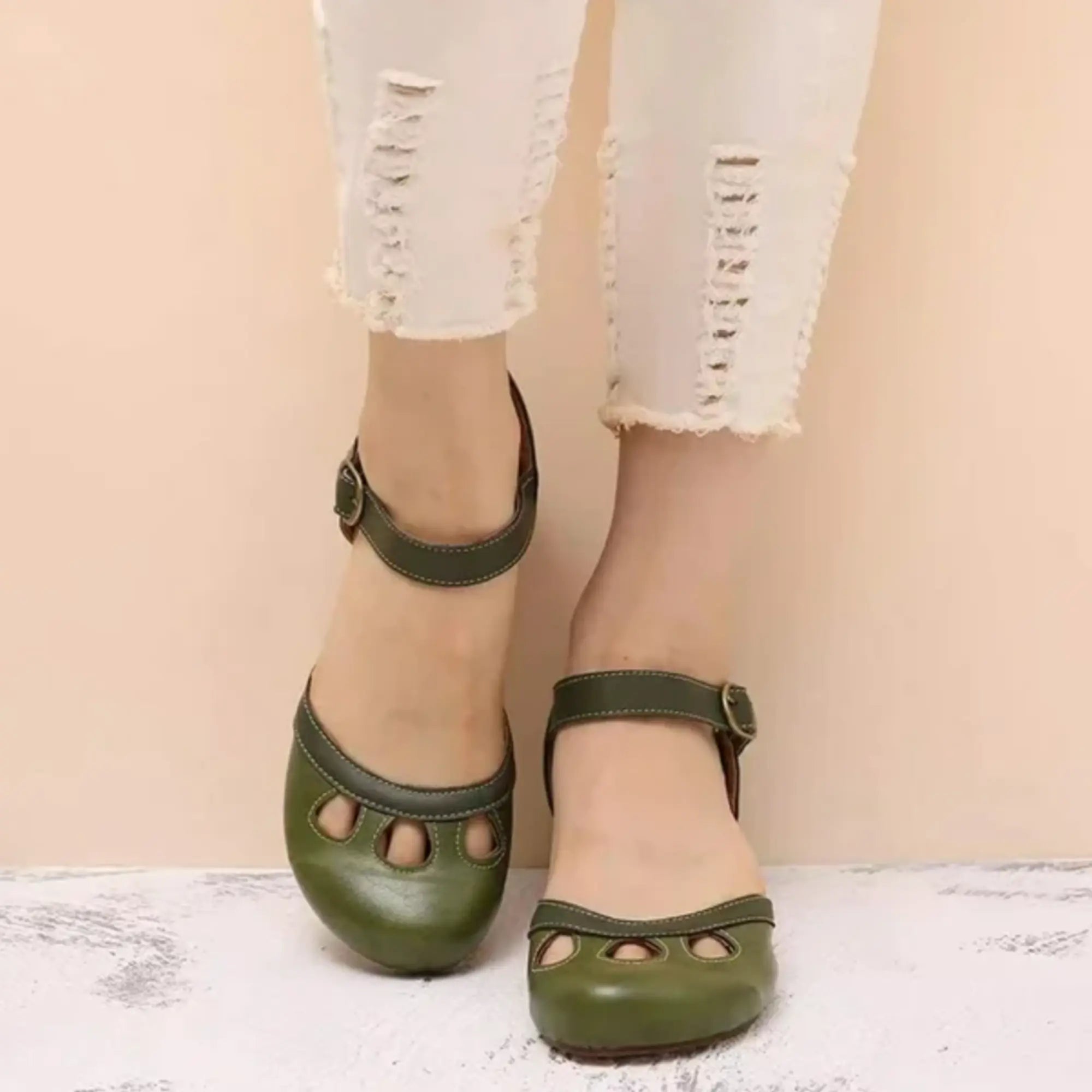 Nora | Comfortable Low-Heeled Sandals oaklynwear