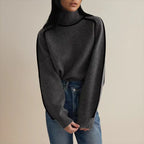 Charlotte | Oversized Colorblock Turtleneck Sweater with Ribbed Collar, Cozy Winter Knit oaklynwear