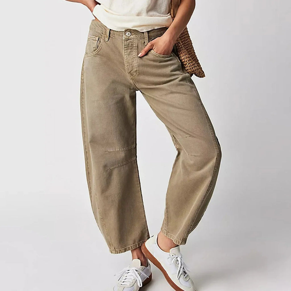 Barrel | Women's High Waist Barrel Leg Jeans Relaxed Fit Denim oaklynwear