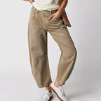 Barrel | Women's High Waist Barrel Leg Jeans Relaxed Fit Denim oaklynwear